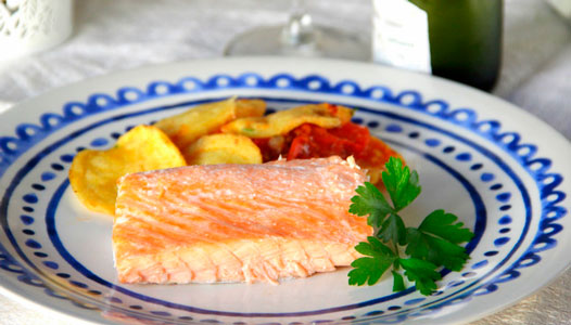 La mejor receta sin aceite con Salmón asado