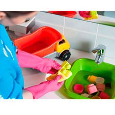 Juguete bebé limpieza