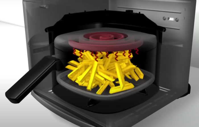 como funciona una freidora sin aceite