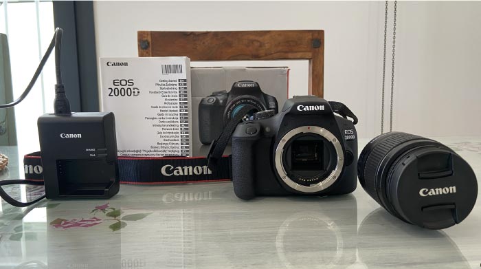 contenido canon eos 2000d